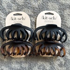 Kitsch Black and Brown Claw Clips Set x2